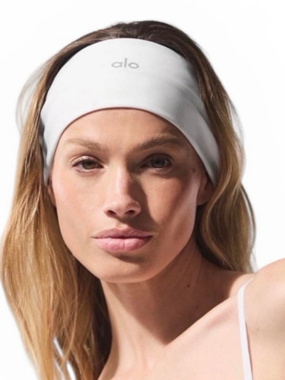 ALO Yoga Wide Ribbed Headband in White